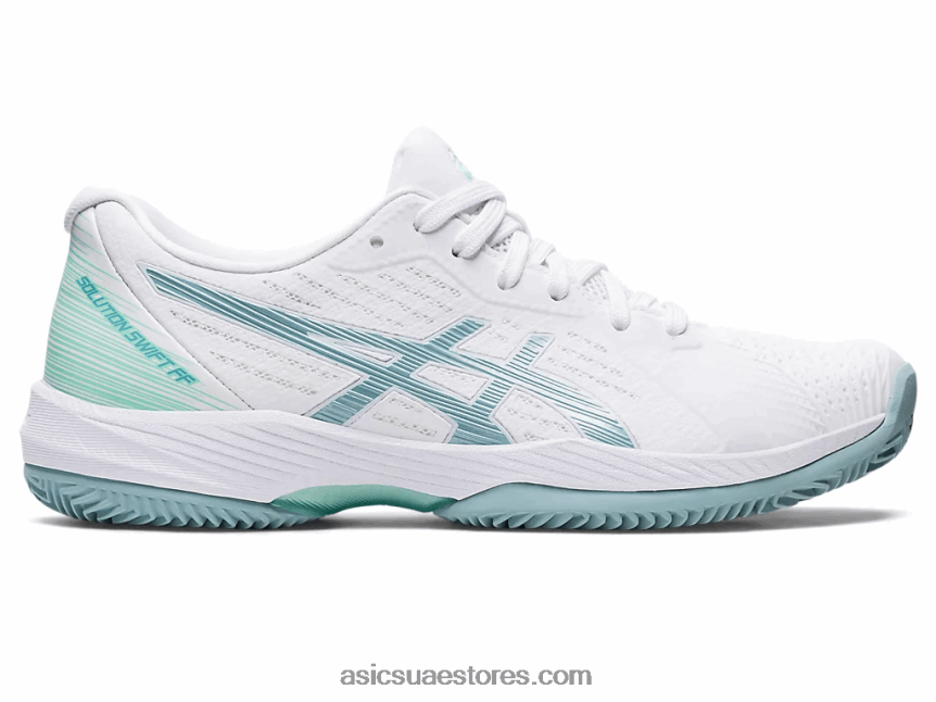 Asics أبيض / دخان أزرق حل سريع ff الطين 2N24DJ3175