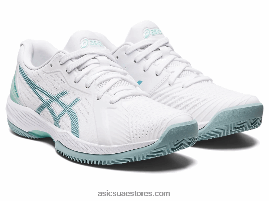 Asics أبيض / دخان أزرق حل سريع ff الطين 2N24DJ3175