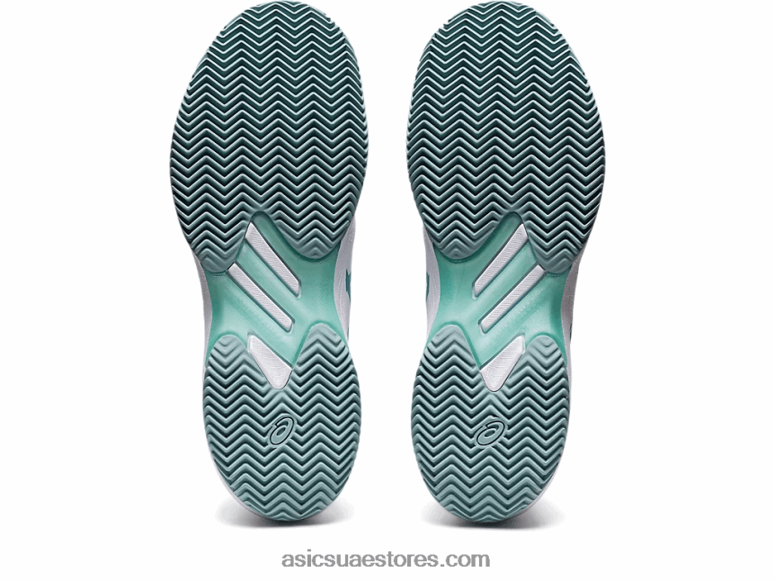 Asics أبيض / دخان أزرق حل سريع ff الطين 2N24DJ3175