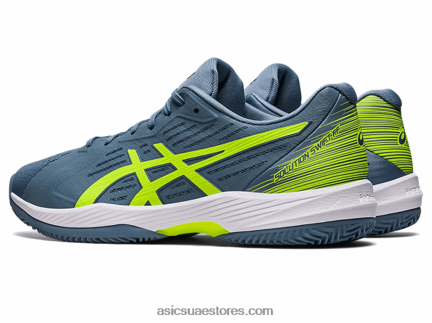 Asics أزرق صلب / أخضر خطر حل سريع ff الطين 2N24DJ514