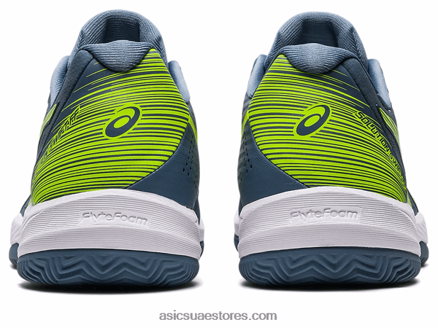 Asics أزرق صلب / أخضر خطر حل سريع ff الطين 2N24DJ514