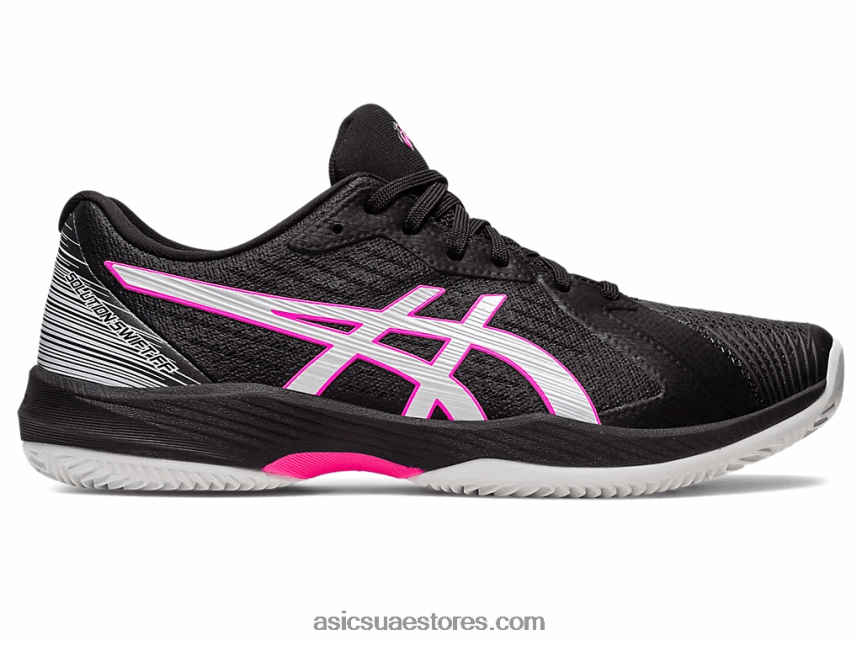 Asics أسود / وردي ساخن حل سريع ff الطين 2N24DJ537