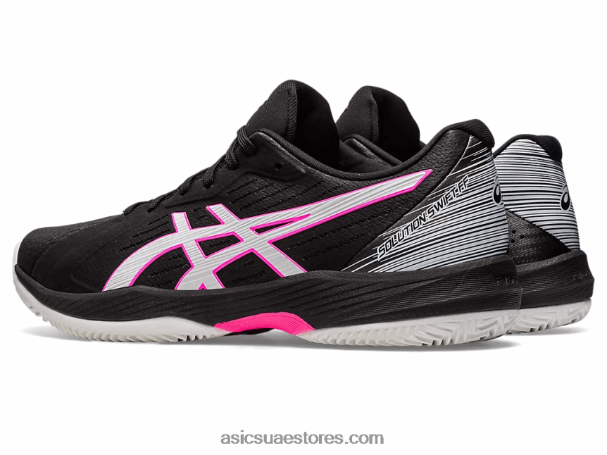 Asics أسود / وردي ساخن حل سريع ff الطين 2N24DJ537