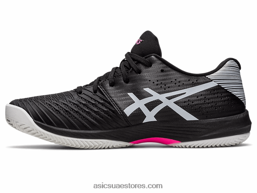 Asics أسود / وردي ساخن حل سريع ff الطين 2N24DJ537