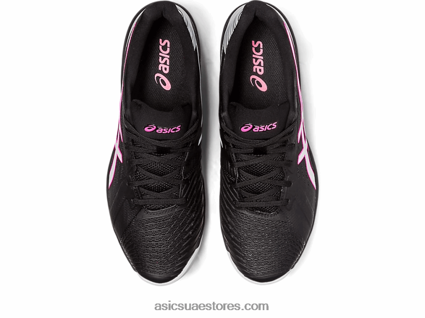 Asics أسود / وردي ساخن حل سريع ff الطين 2N24DJ537