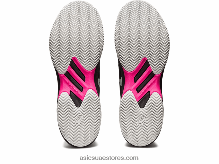 Asics أسود / وردي ساخن حل سريع ff الطين 2N24DJ537