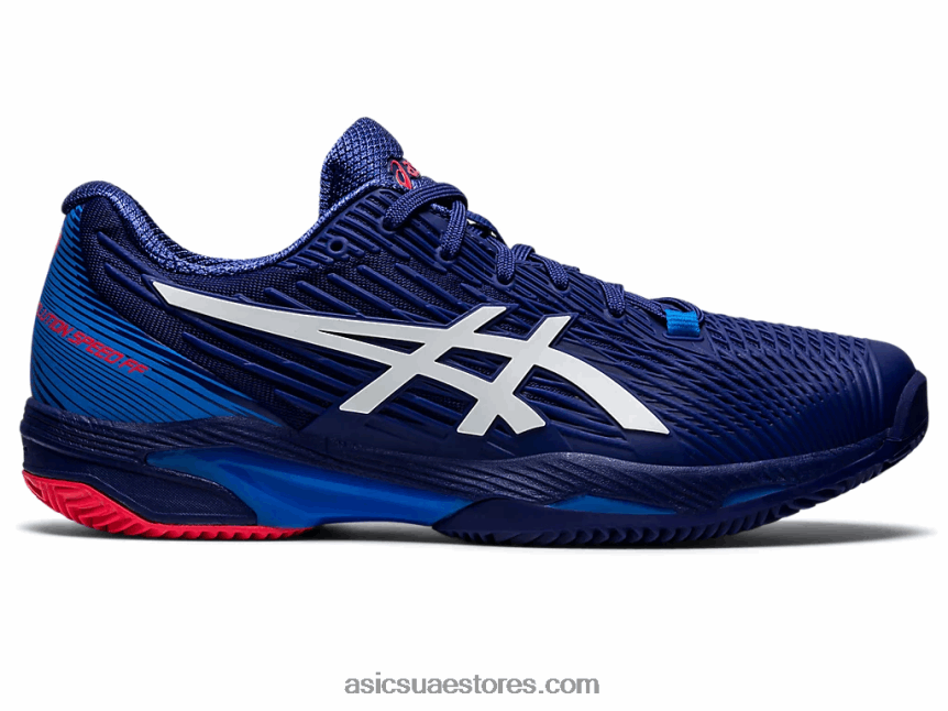 Asics الغوص الأزرق / الأبيض سرعة الحل ff 2 الطين 2N24DJ1156