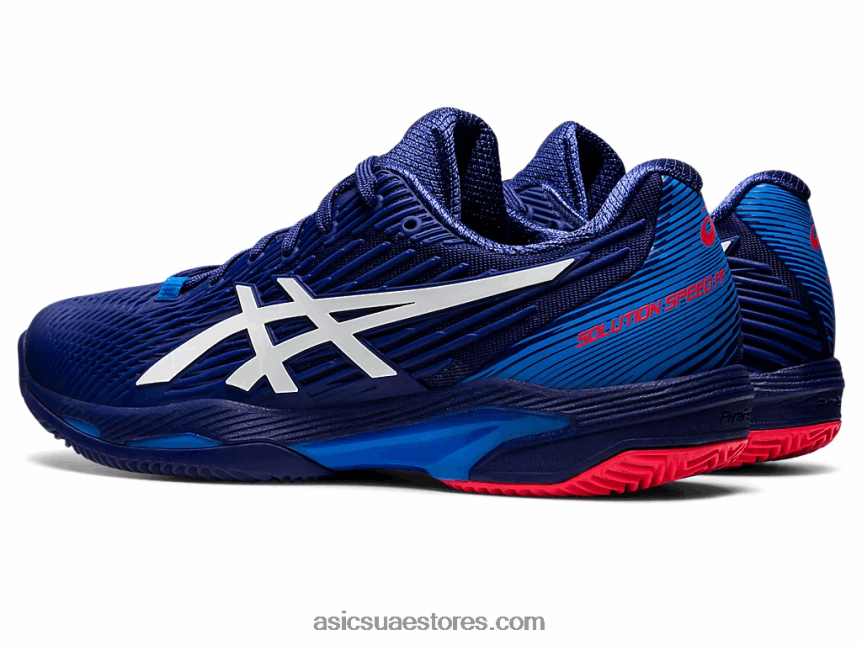 Asics الغوص الأزرق / الأبيض سرعة الحل ff 2 الطين 2N24DJ1156