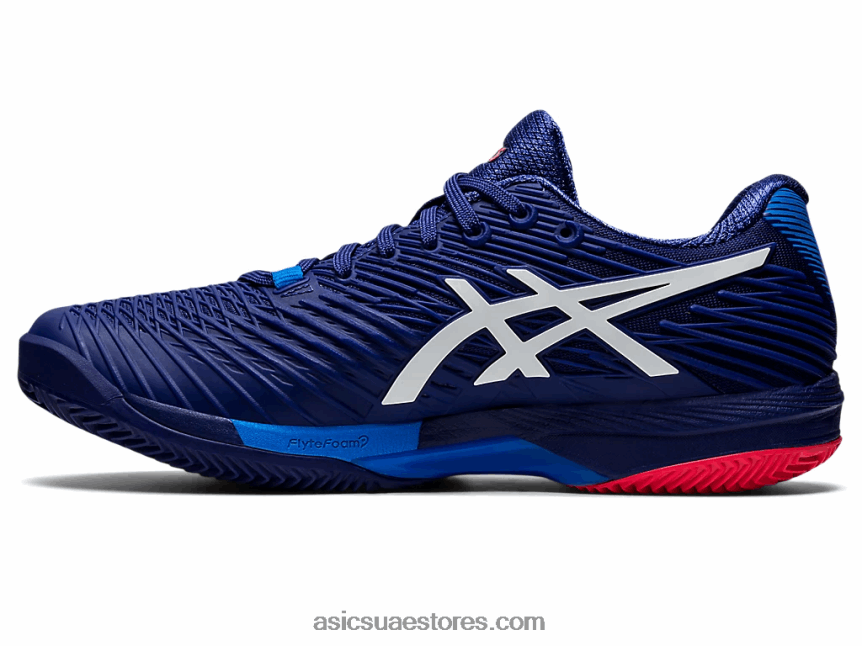 Asics الغوص الأزرق / الأبيض سرعة الحل ff 2 الطين 2N24DJ1156