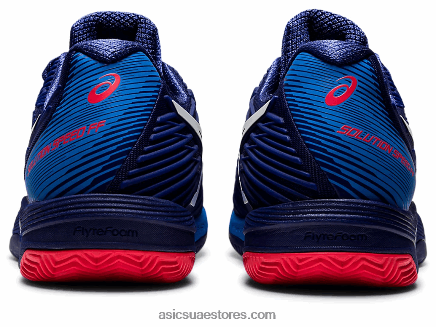 Asics الغوص الأزرق / الأبيض سرعة الحل ff 2 الطين 2N24DJ1156