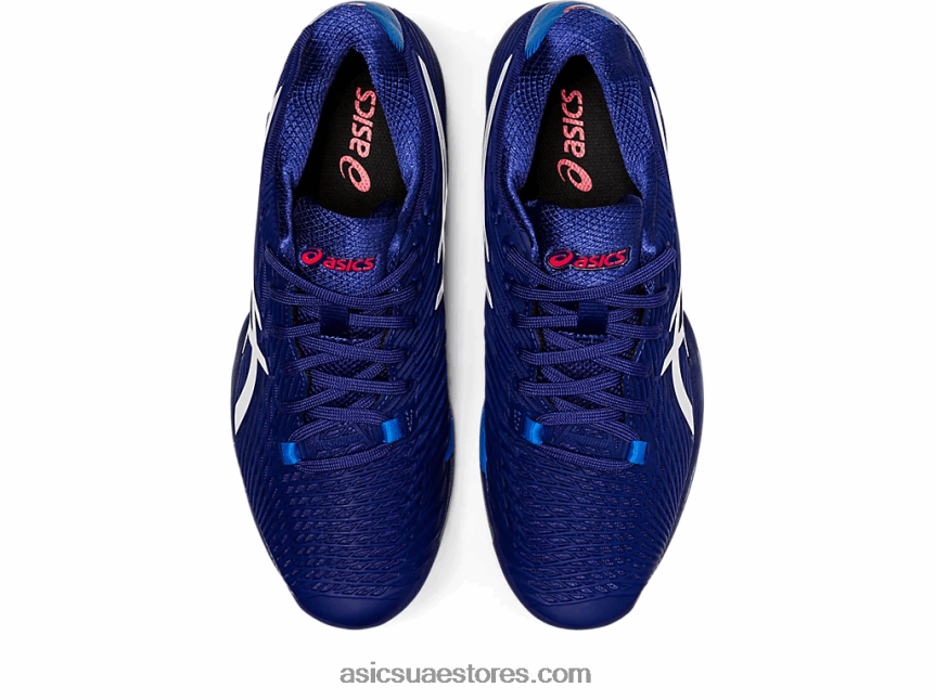 Asics الغوص الأزرق / الأبيض سرعة الحل ff 2 الطين 2N24DJ1156