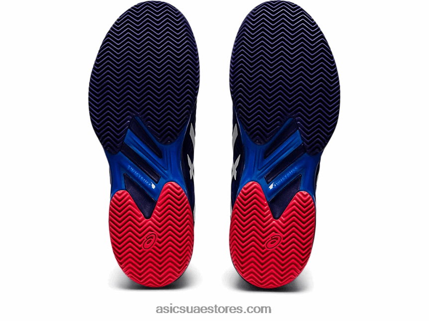Asics الغوص الأزرق / الأبيض سرعة الحل ff 2 الطين 2N24DJ1156