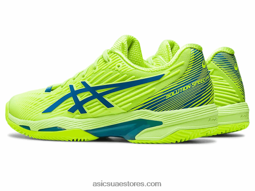 Asics خطر أخضر / أزرق تولد من جديد سرعة الحل ff 2 الطين 2N24DJ2179