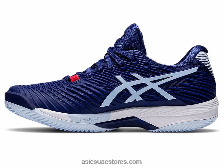 Asics الغوص الأزرق / السماء الناعمة سرعة الحل ff 2 الطين 2N24DJ3018