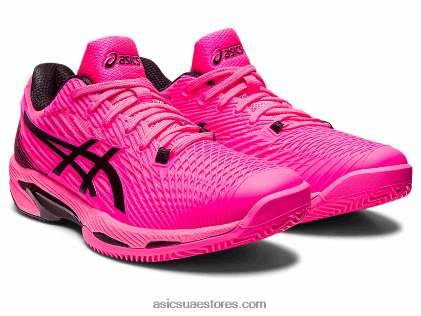 Asics وردي ساخن / أسود سرعة الحل ff 2 الطين 2N24DJ50