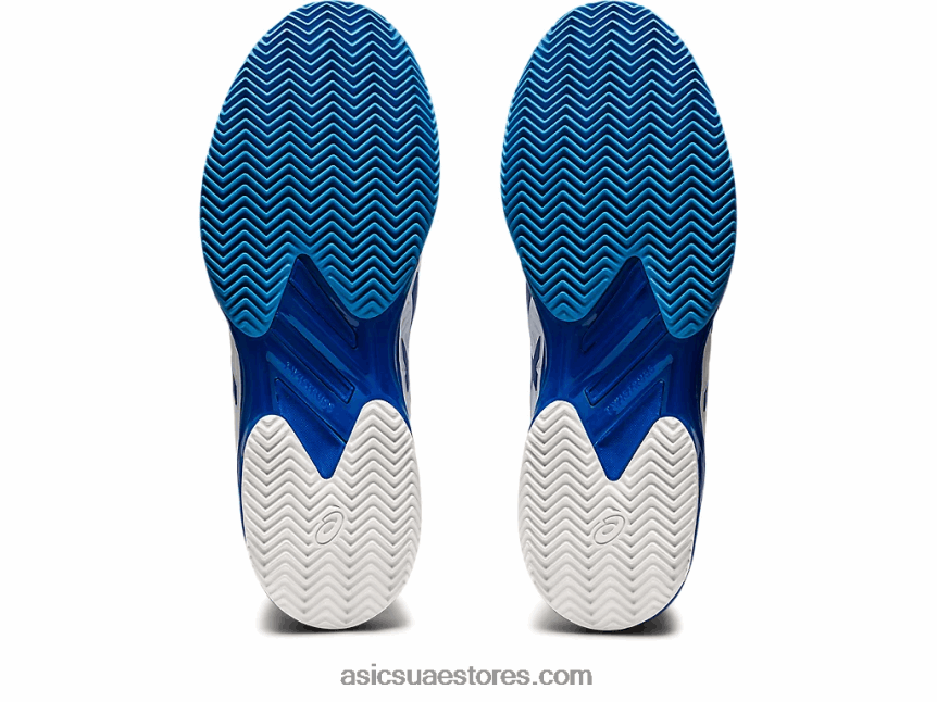 Asics أبيض / تونة زرقاء سرعة الحل ff 2 الطين 2N24DJ923