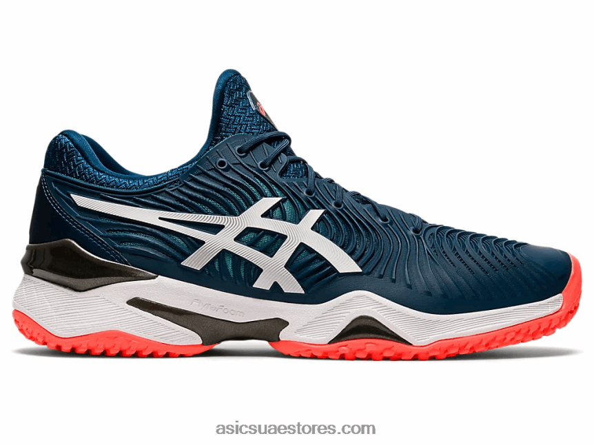 Asics ماكو أزرق / أبيض المحكمة ff 2 oc 2N24DJ1236