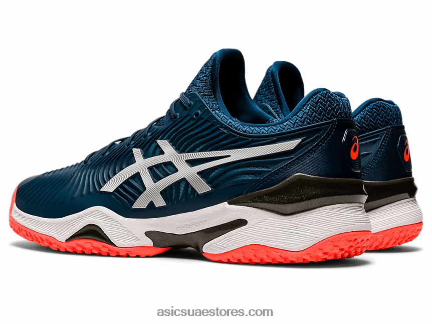 Asics ماكو أزرق / أبيض المحكمة ff 2 oc 2N24DJ1236