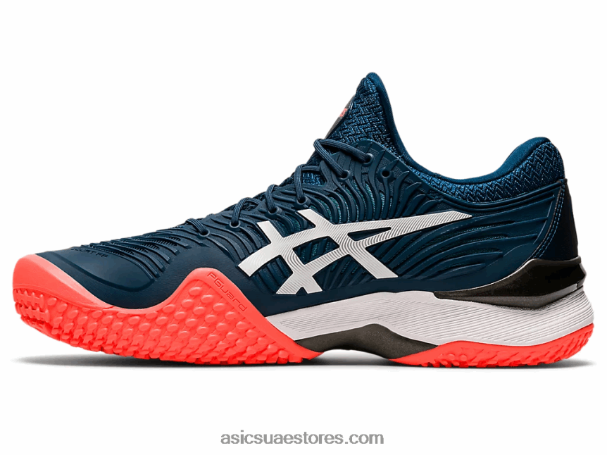 Asics ماكو أزرق / أبيض المحكمة ff 2 oc 2N24DJ1236