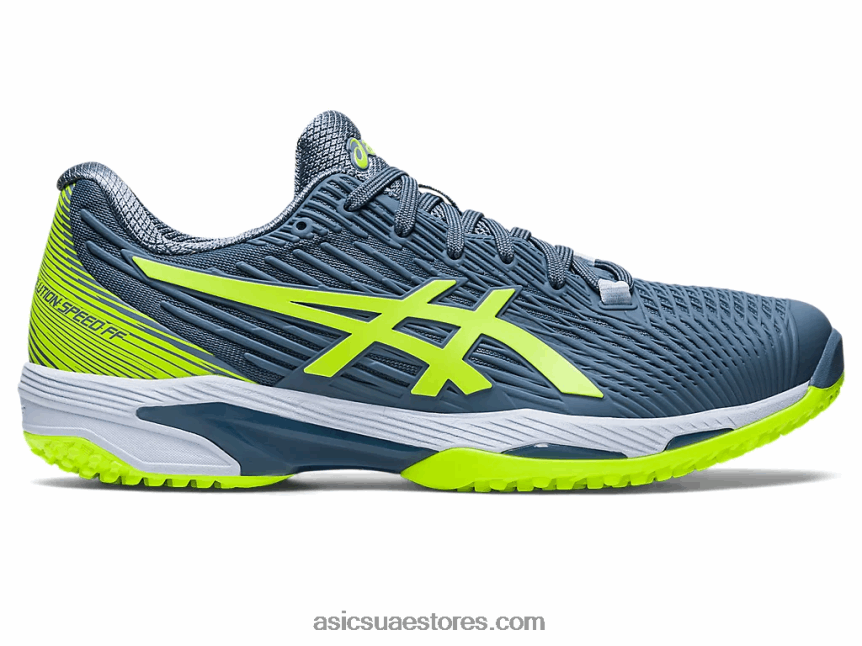 Asics أزرق صلب / أخضر خطر سرعة المحلول ff 2 oc 2N24DJ562