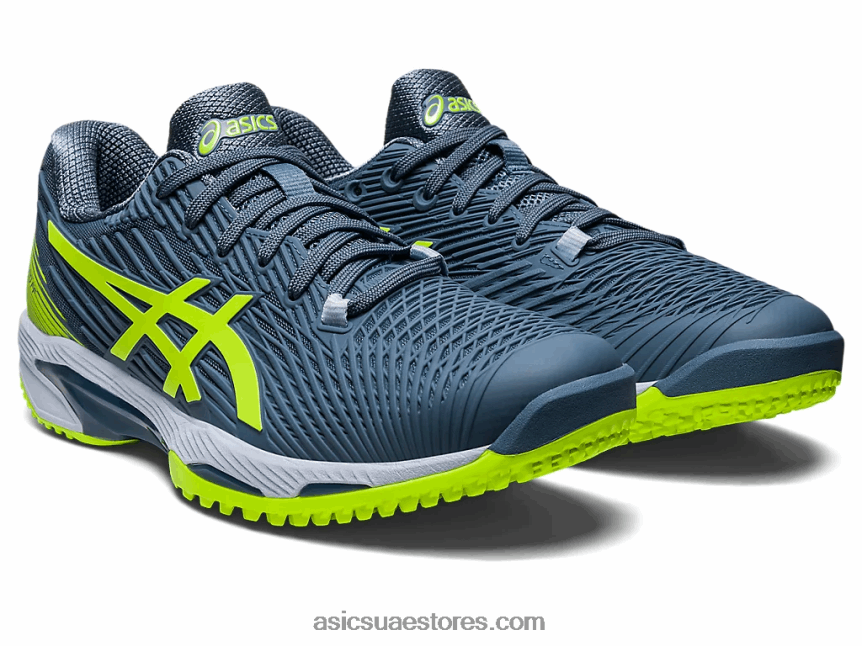 Asics أزرق صلب / أخضر خطر سرعة المحلول ff 2 oc 2N24DJ562