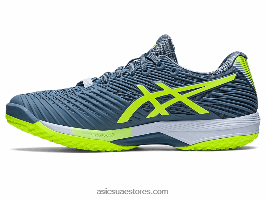 Asics أزرق صلب / أخضر خطر سرعة المحلول ff 2 oc 2N24DJ562