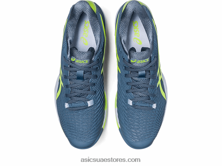 Asics أزرق صلب / أخضر خطر سرعة المحلول ff 2 oc 2N24DJ562