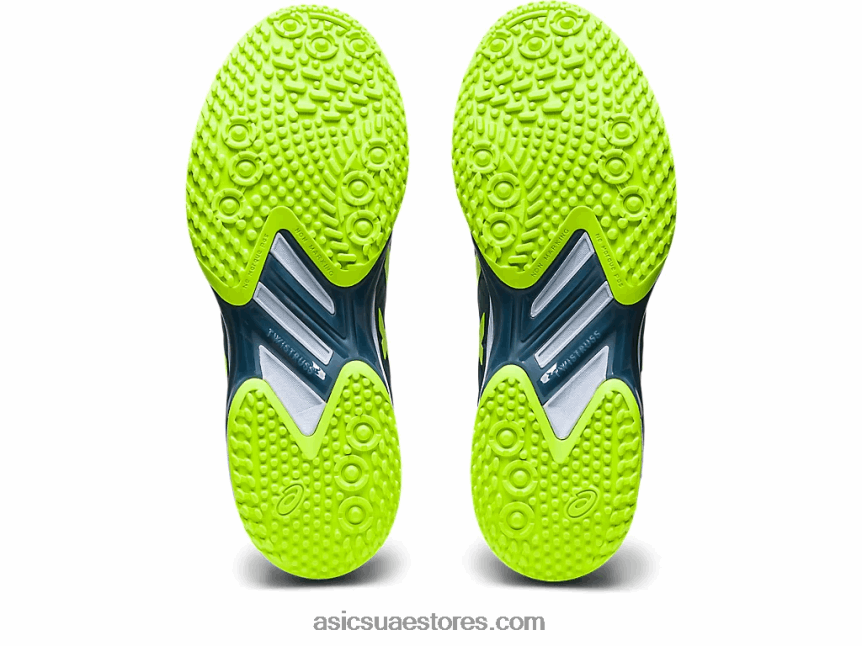 Asics أزرق صلب / أخضر خطر سرعة المحلول ff 2 oc 2N24DJ562