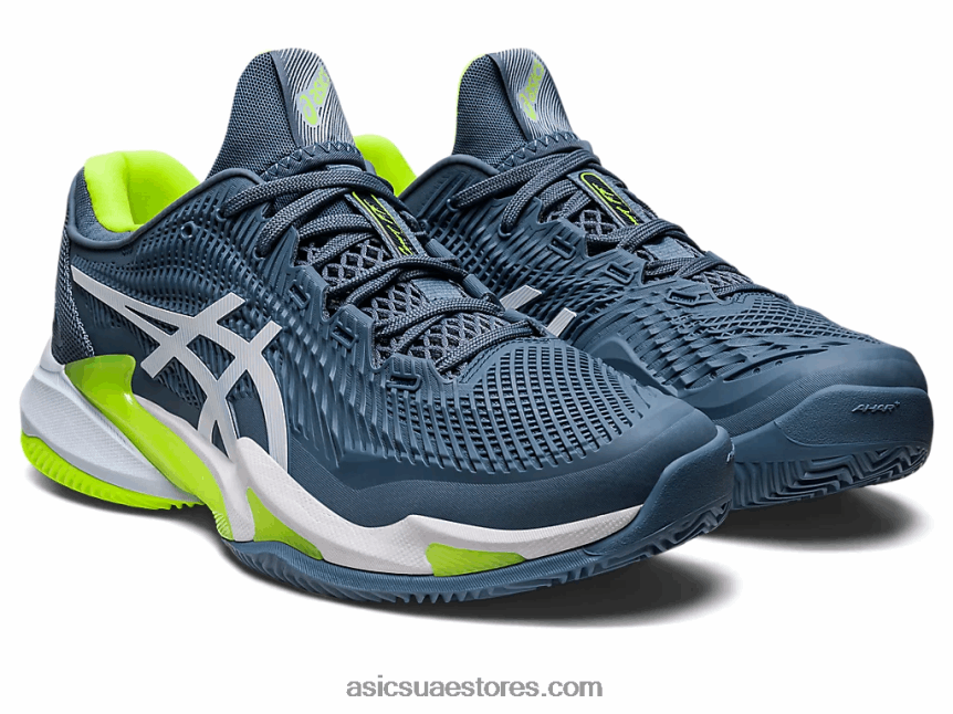 Asics أزرق صلب / أبيض محكمة ff 3 الطين 2N24DJ352