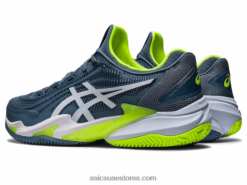 Asics أزرق صلب / أبيض محكمة ff 3 الطين 2N24DJ352