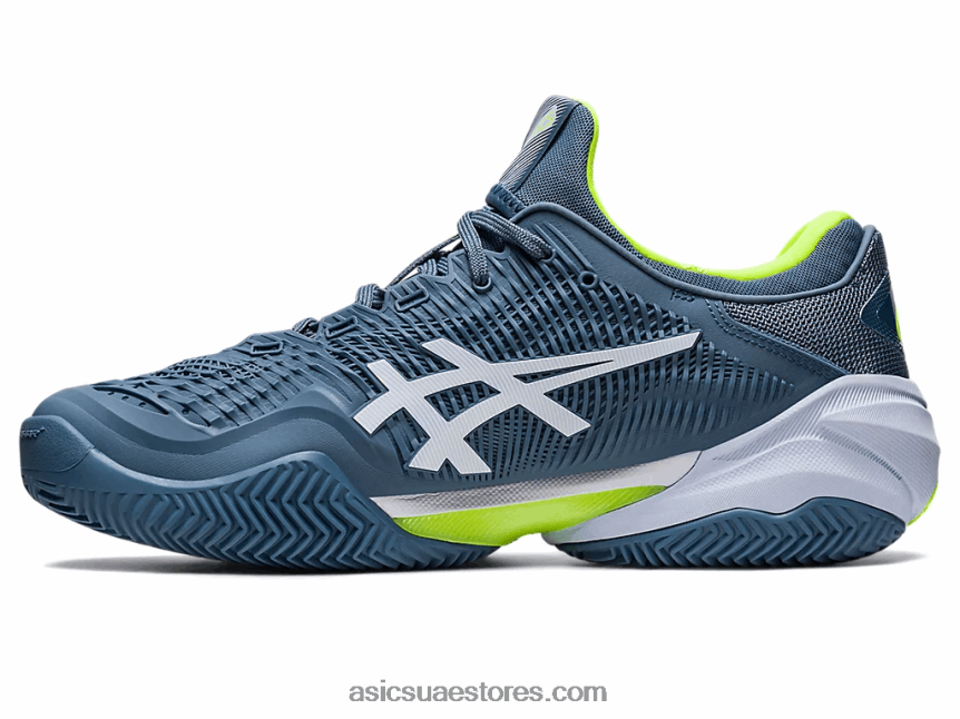 Asics أزرق صلب / أبيض محكمة ff 3 الطين 2N24DJ352