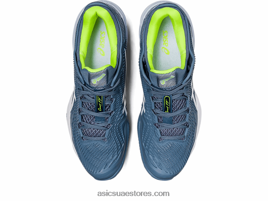 Asics أزرق صلب / أبيض محكمة ff 3 الطين 2N24DJ352