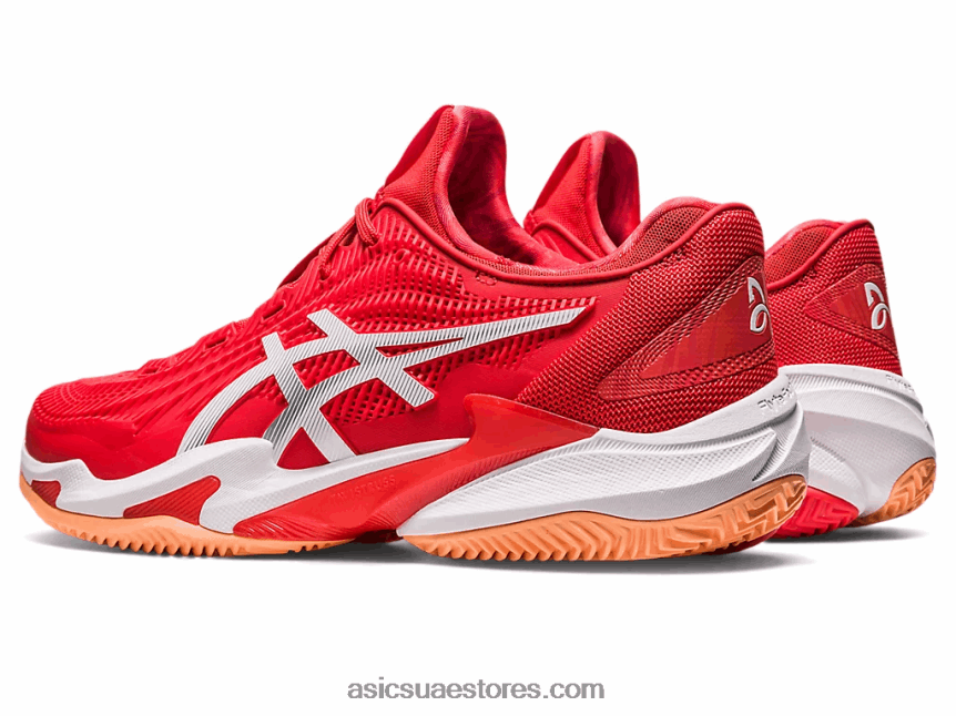 Asics الأحمر الناري / الأبيض محكمة ff 3 نوفاك كلاي 2N24DJ74