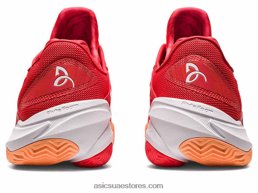 Asics الأحمر الناري / الأبيض محكمة ff 3 نوفاك كلاي 2N24DJ74