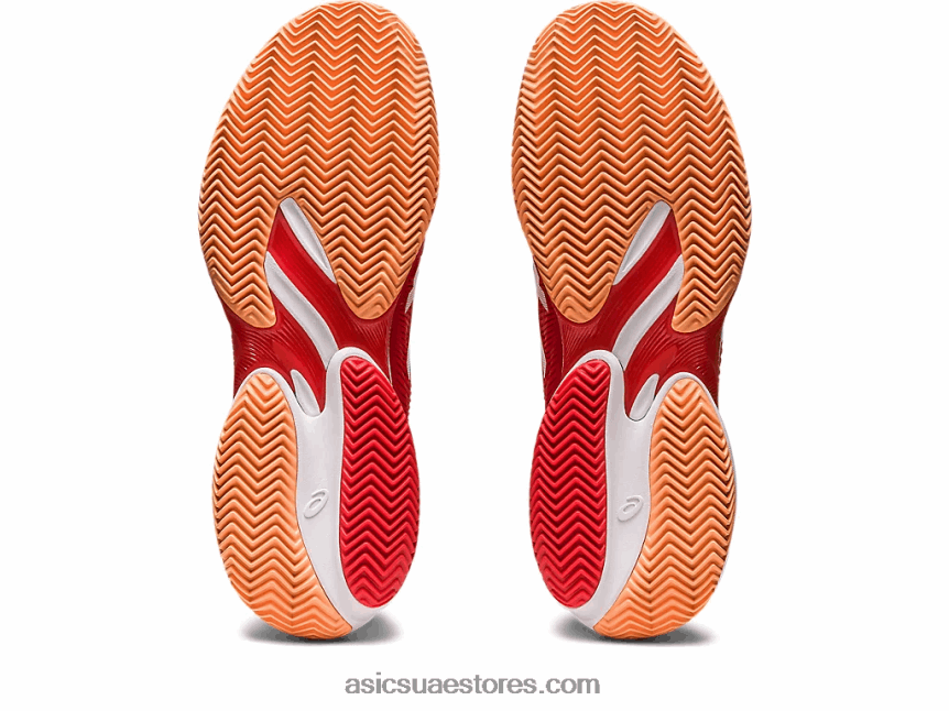 Asics الأحمر الناري / الأبيض محكمة ff 3 نوفاك كلاي 2N24DJ74