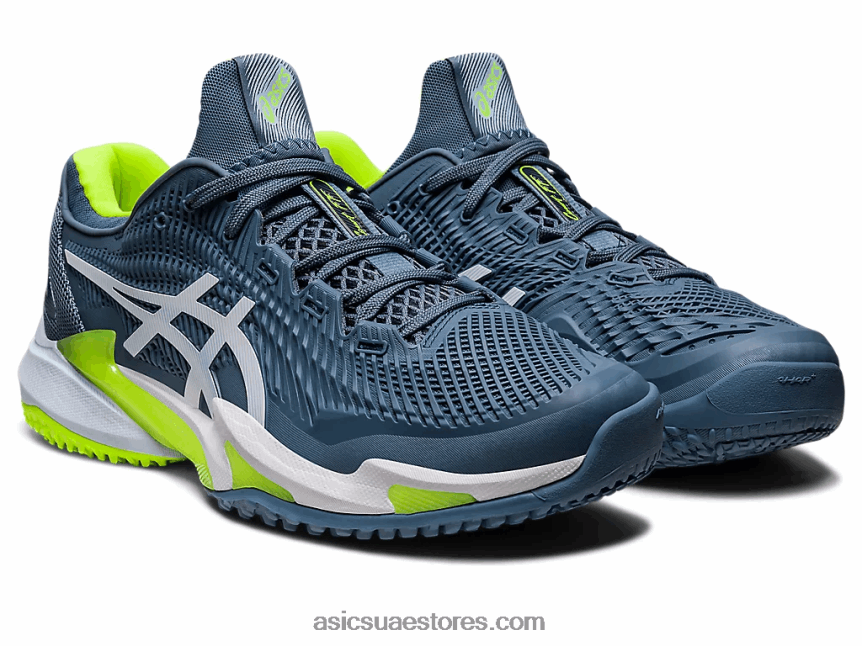 Asics أزرق صلب / أبيض محكمة ff 3 oc 2N24DJ546
