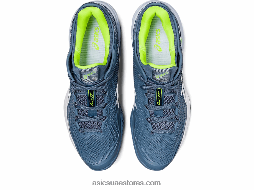 Asics أزرق صلب / أبيض محكمة ff 3 oc 2N24DJ546