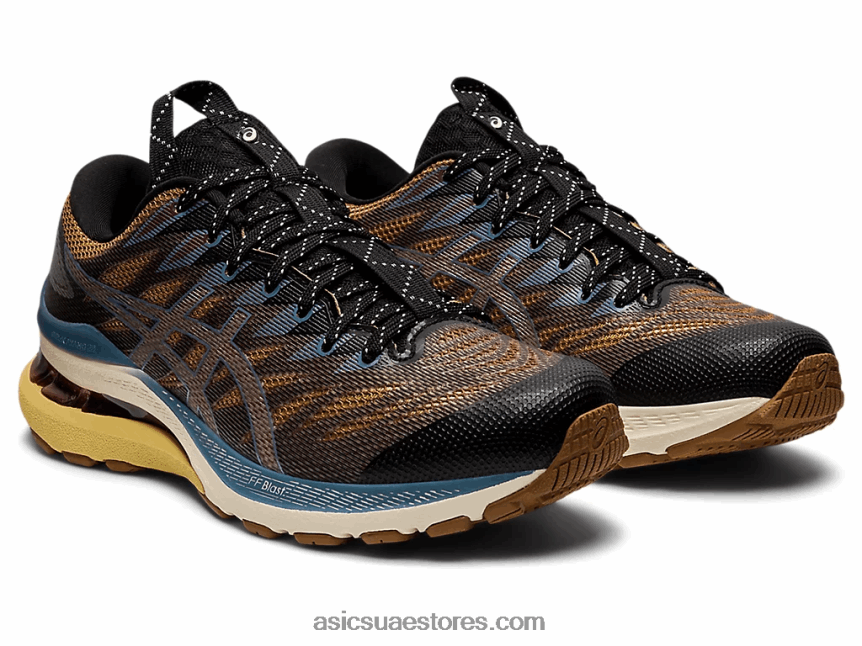 Asics أنثراسايت / ذهب عتيق fn3-s جل-كايانو 28 2N24DJ3139