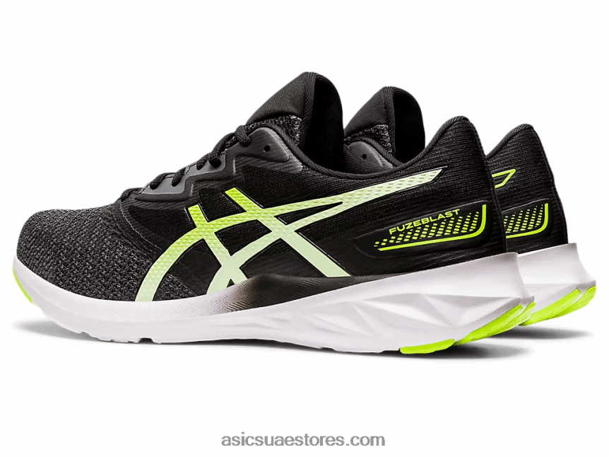 Asics رمادي الناقل / أخضر خطر fuzeblast 2N24DJ1574