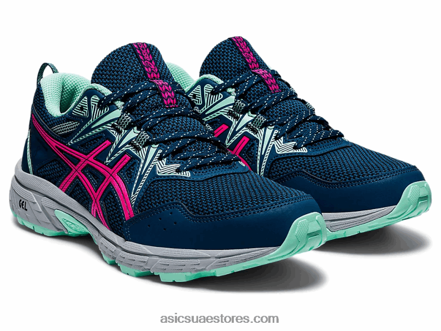 Asics ماكو الأزرق / الوردي glo جل فينشر 8 2N24DJ3873