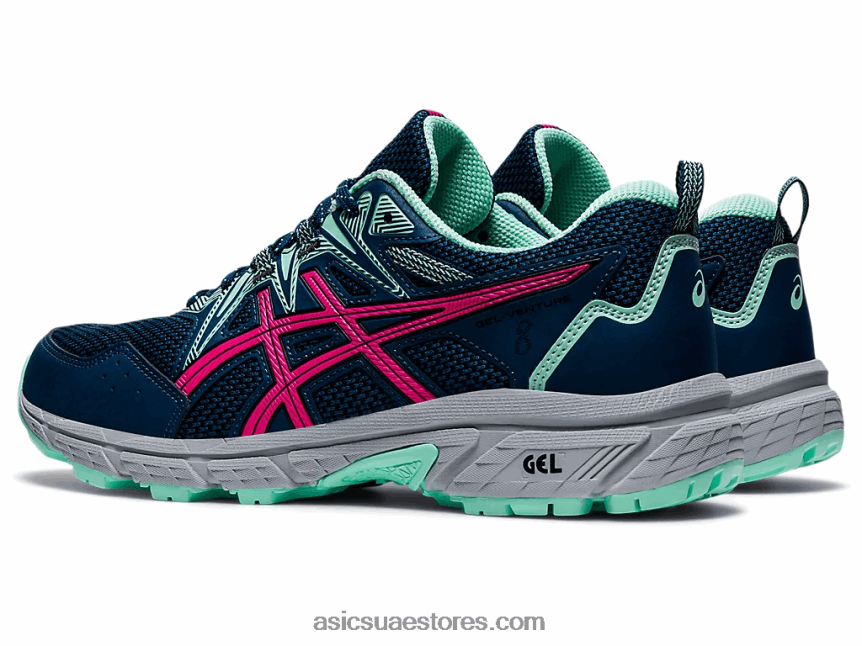 Asics ماكو الأزرق / الوردي glo جل فينشر 8 2N24DJ3873