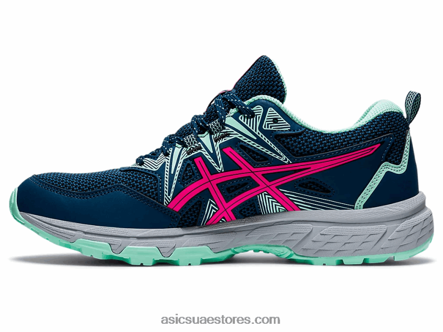 Asics ماكو الأزرق / الوردي glo جل فينشر 8 2N24DJ3873