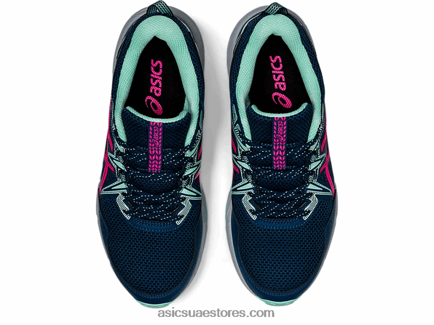 Asics ماكو الأزرق / الوردي glo جل فينشر 8 2N24DJ3873