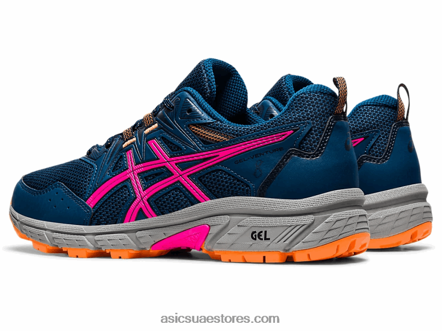 Asics ماكو الأزرق / الوردي glo جل فينشر 8 عريض 2N24DJ3919