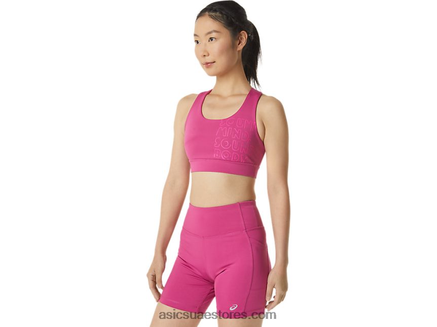 Asics الفوشيه الأحمر / الوردي glo حمالة الصدر النسائية PR lyte 2N24DJ3292
