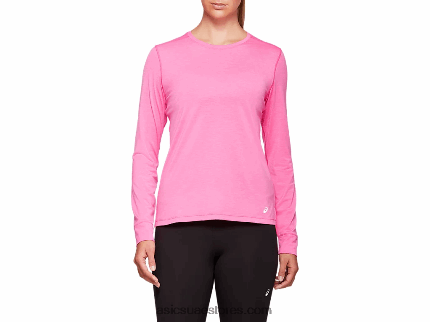 Asics هيذر الوردي glo المرأة أعلى dorai طويلة الأكمام 2N24DJ4047