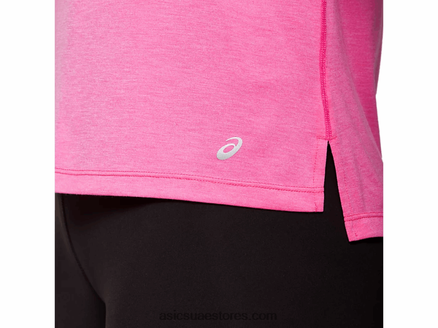 Asics هيذر الوردي glo المرأة أعلى dorai طويلة الأكمام 2N24DJ4047