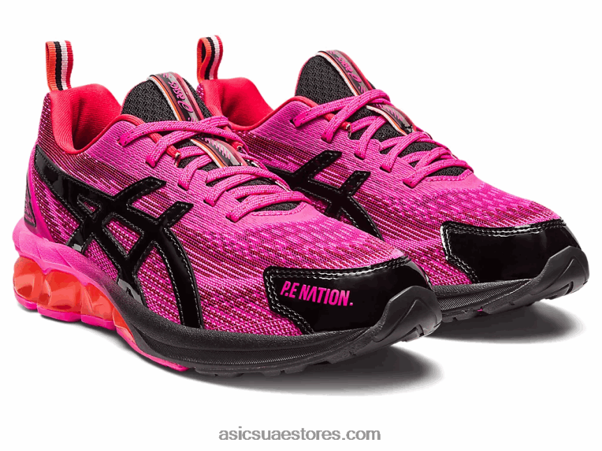 Asics الوردي glo / أسود p.e Nation x gel-quantum 180 vii 2N24DJ2382