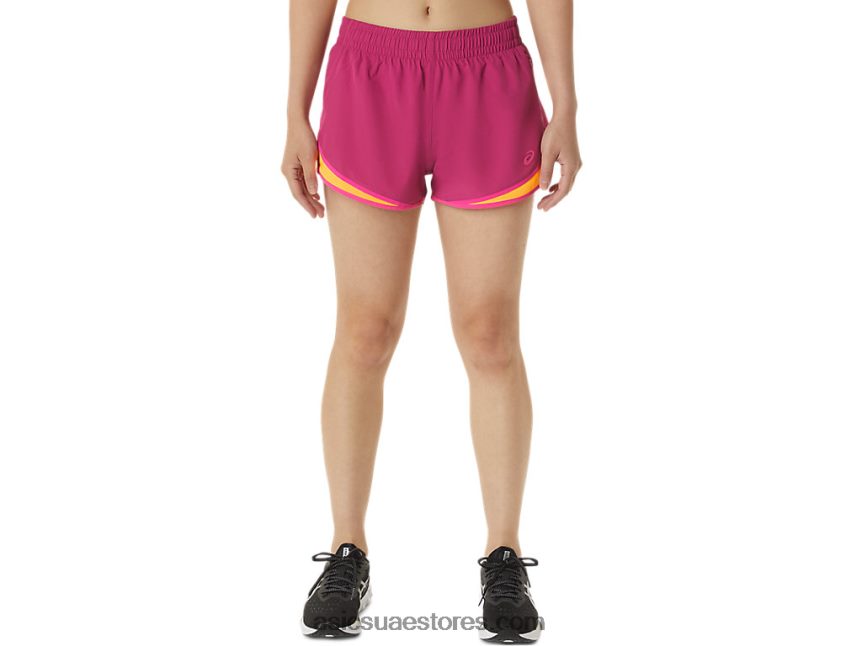 Asics الفوشيه الأحمر / الوردي glo النساء pr lyte 2.5in المدى القصير 2N24DJ3300