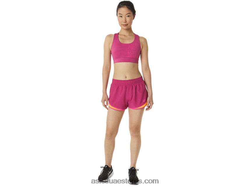 Asics الفوشيه الأحمر / الوردي glo النساء pr lyte 2.5in المدى القصير 2N24DJ3300